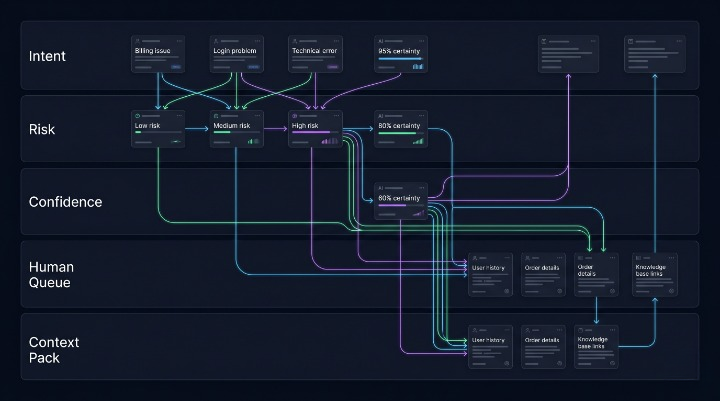 AI escalation matrix diagram